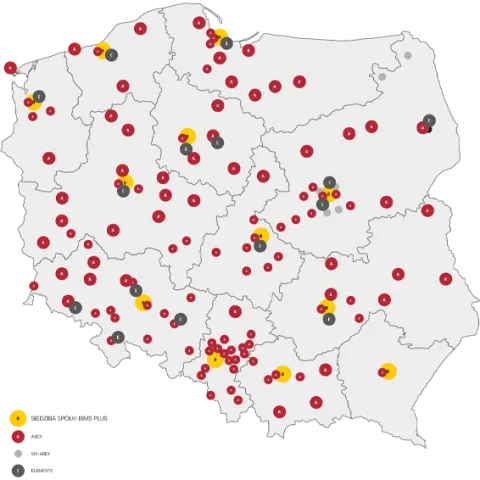 BIMs PLUS mapa