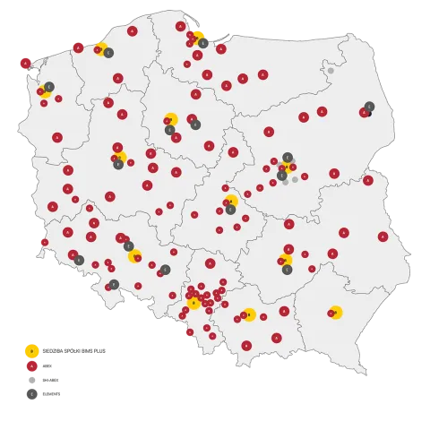 Mapa BIMs PLUS