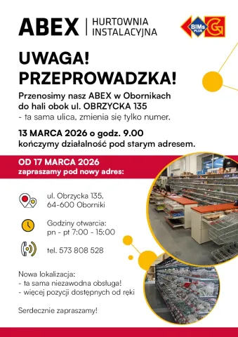 ABEX oborniki przeprowadzka