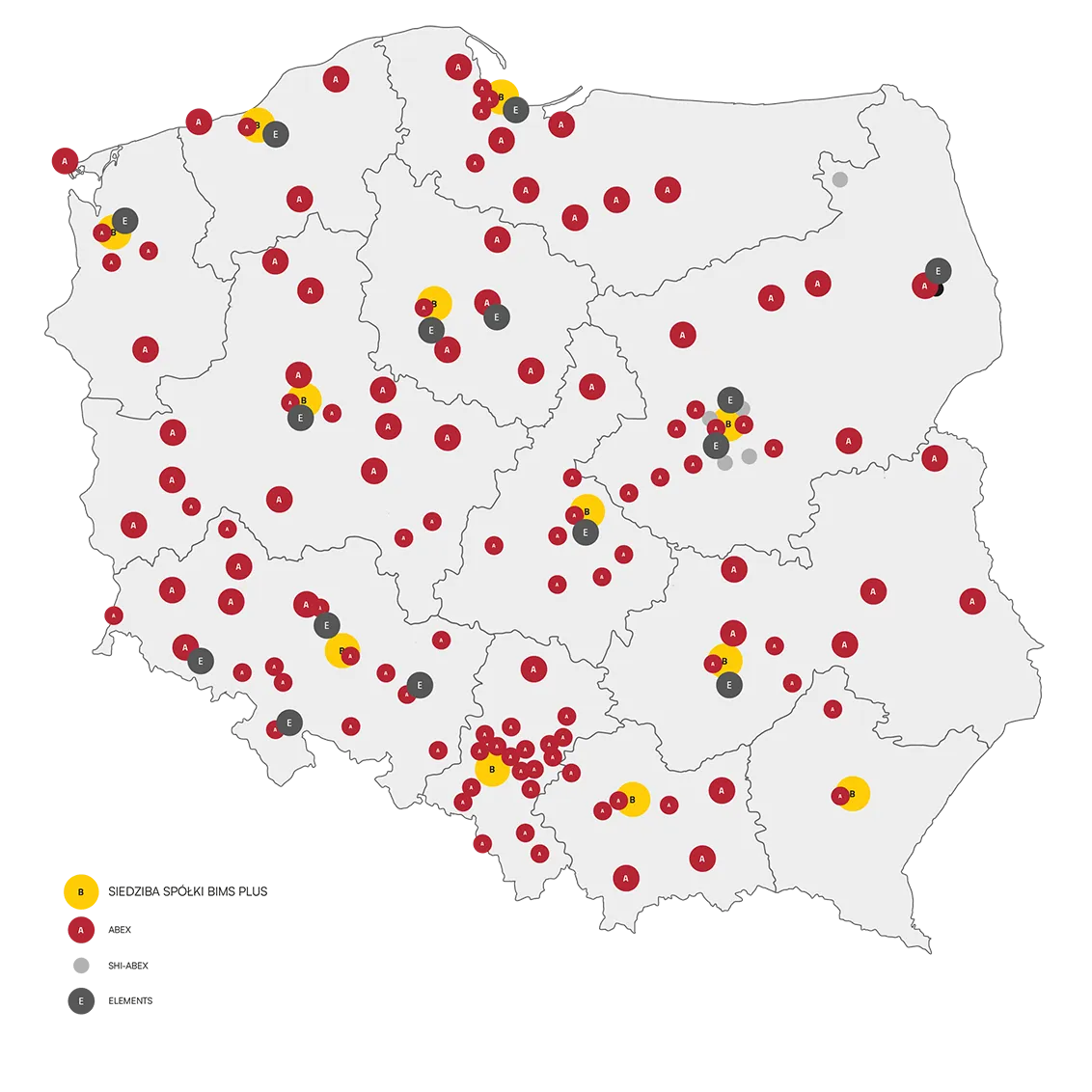 Mapa BIMs PLUS